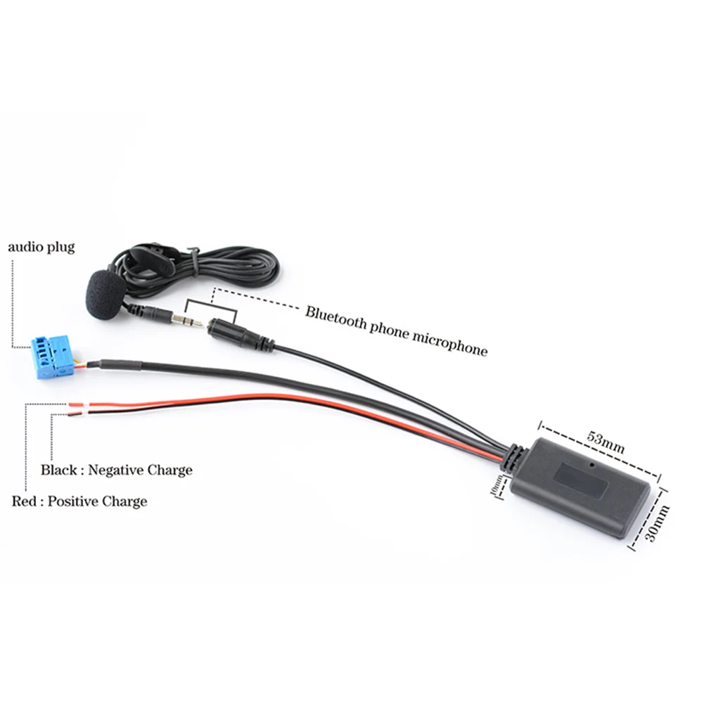 

Durable New Audio Cable 1 Set of 5-12V Bluetooth 5.0 Microphone Replacement Replaces 1.5 meters 3 Pin AUX Adaptor