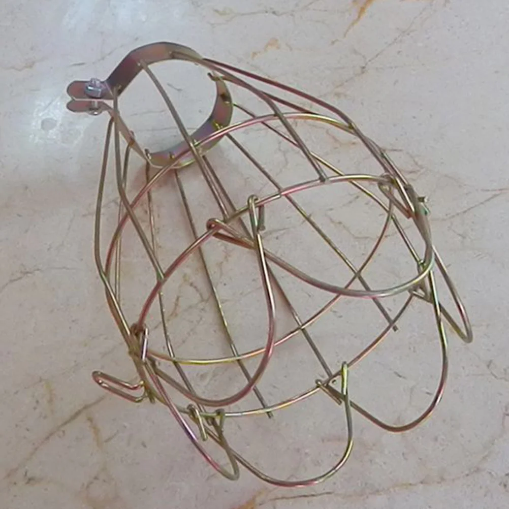 

Lamp Cage Light Shade Cover Metal Wire Ceiling Shades Hanging Guard Vintage Industrial Bulbpendant Lampshade Chandelier Fan Iron