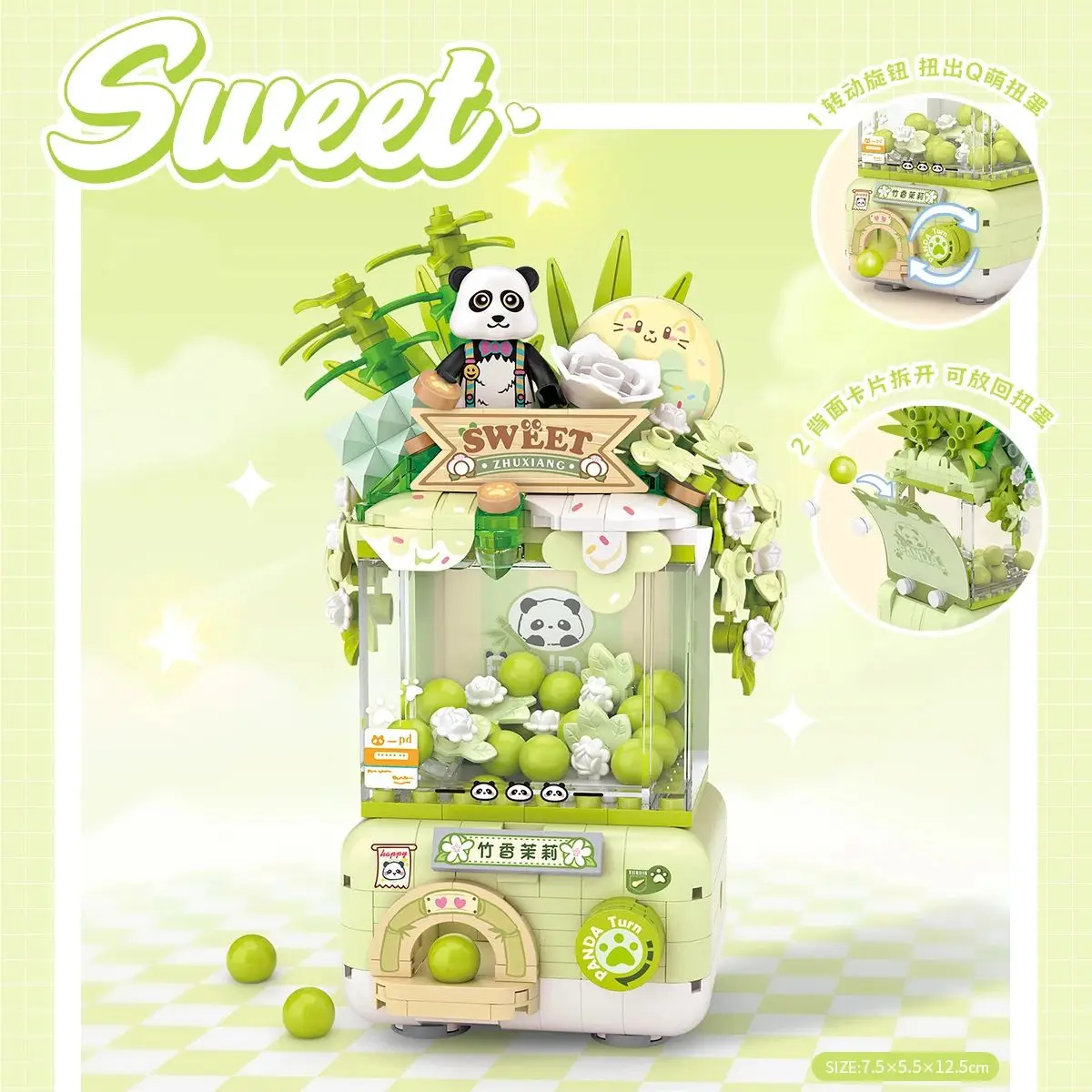 LOZ Mini-City Street Food Truck Магазин Мороженого Фруктовая Десертная Станция Строительные