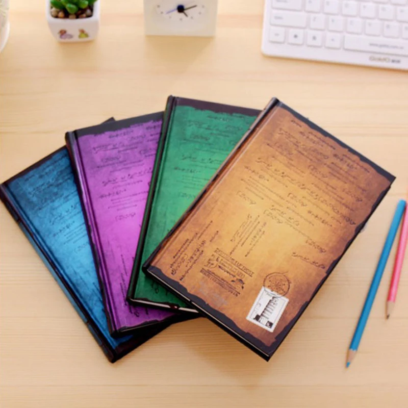 

A5 Hard Cover British Stamp Notepad Retro Portable Travel Notebook Stationery Gift Week Planner Travelers Office School Supplies
