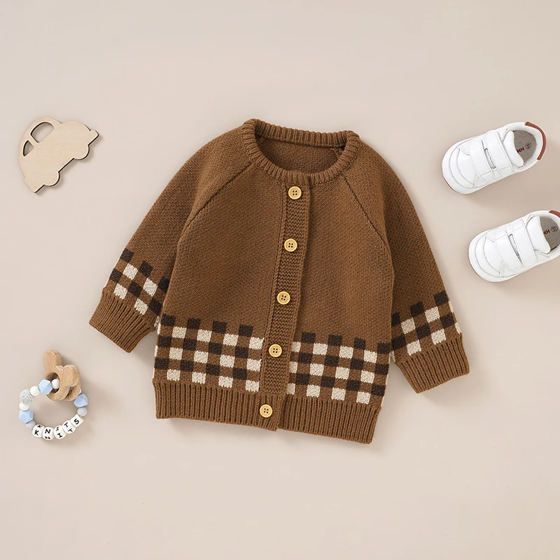

Baby Sweaters Newborn Casual Outwear Knitwear Cardigans for Infant Kids Boys Girls Button Up Jackets & Coats Long Sleeve Clothes