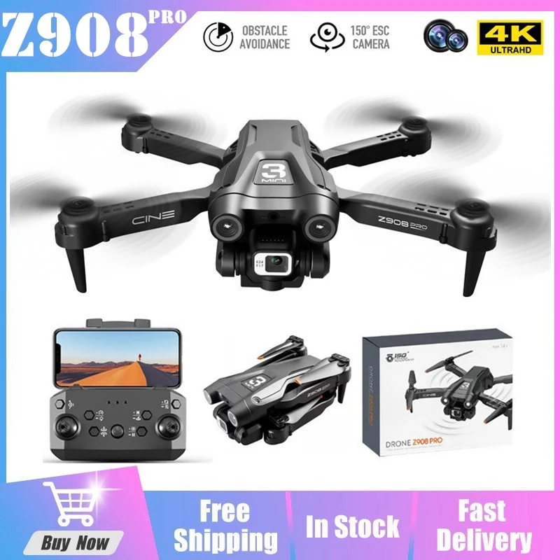 

NEW Z908 Pro Drone 2.4G WiFi 4K Professional Optical Flow Localization Helicopter Obstacle Avoidance Quadcopter RC Drone Toy