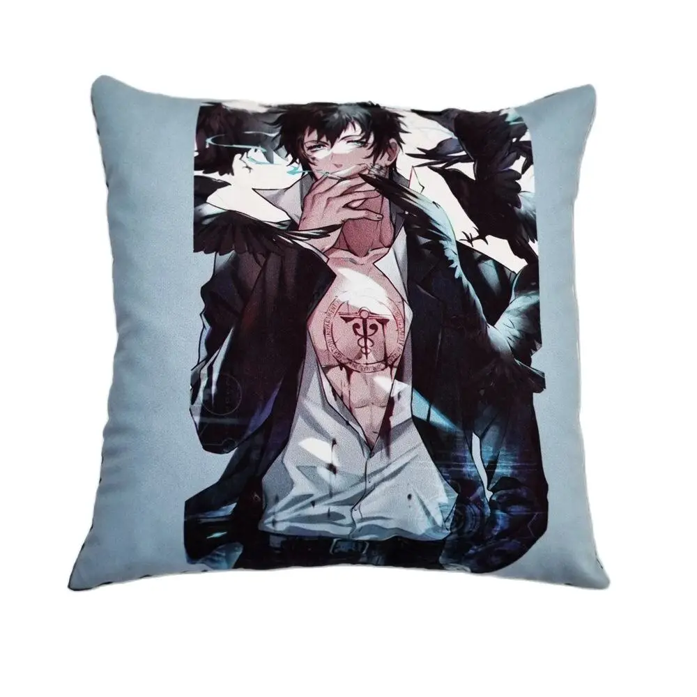 

2022 New Pyscho Pass Shinya Kogami Double-Sided Print Pillowcase Home Decor Anime Logo Cushion cover Gift For Anime Loving 45x45