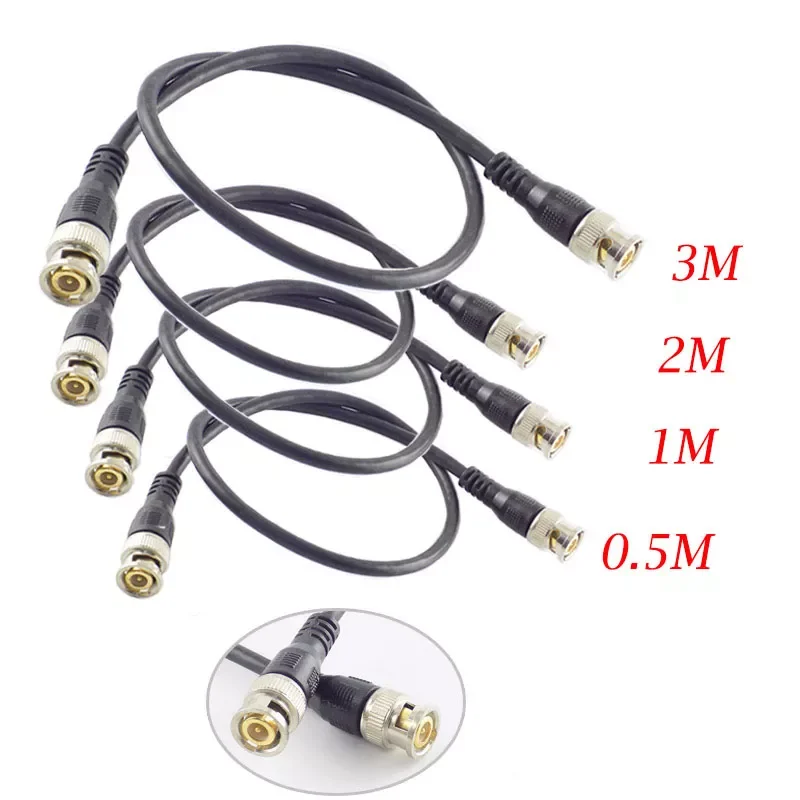 

BNC Extension Cord Cable BNC Male To Male Adapter Cable For CCTV Camera Home Security BNC Connector High Quality