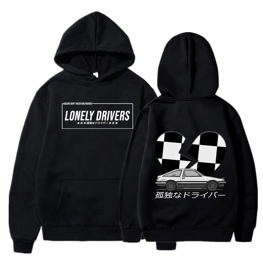 

Lonely Deiverst Initial D Manga Hachiroku Shift Drift Men Hoodie Takumi Fujiwara Tofu Shop Delivery AE86 Mens Hooded Sweatshirt