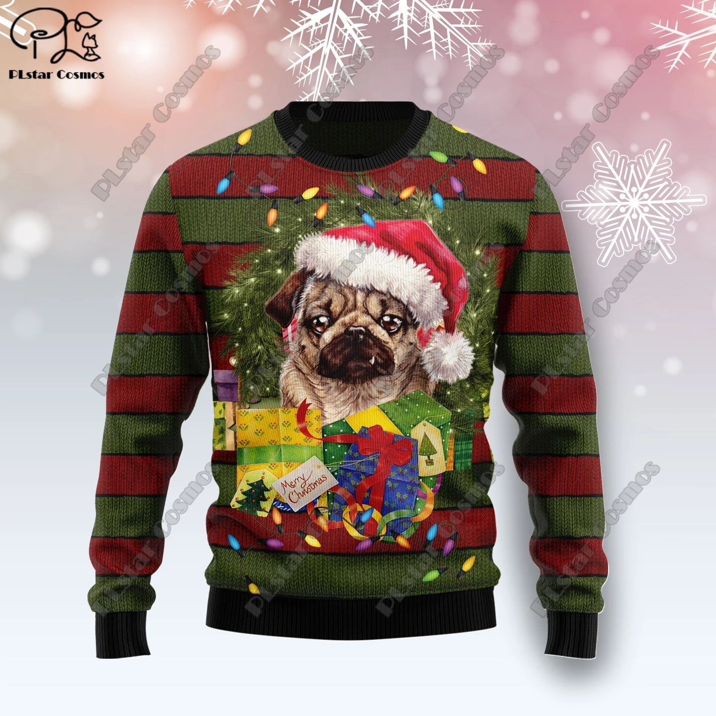 New 3D Printed Animal Custom Series Cute Christmas Pattern Ugly Sweater Street Casual Winter Sweatshirt S-97