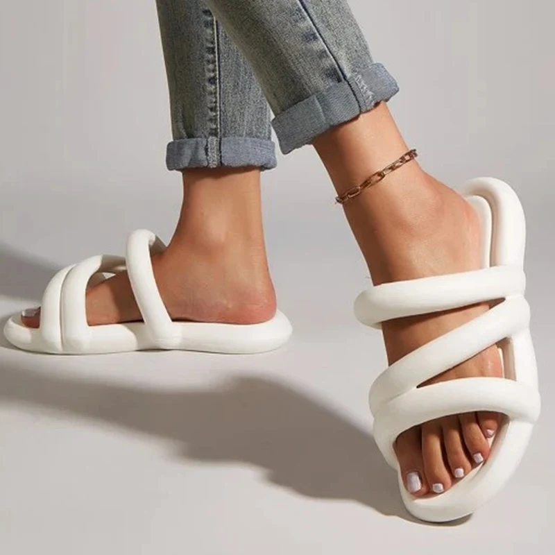 2023 Summer Women Minimalist Slides Platform EVA Fashion Slippers Leisure Outdoor Beach Sandals Home Leisure Couple Woman Shoes