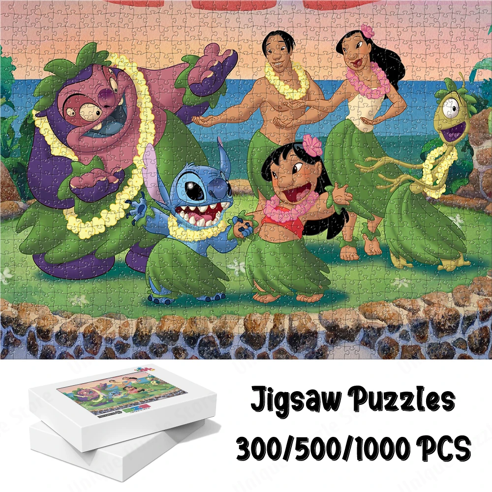 

Walt Disney Collection Large Adult Jigsaw Lilo and Stitch Jigsaw Puzzles Classic Cartoons Board Games Toys Hobbies for Restless