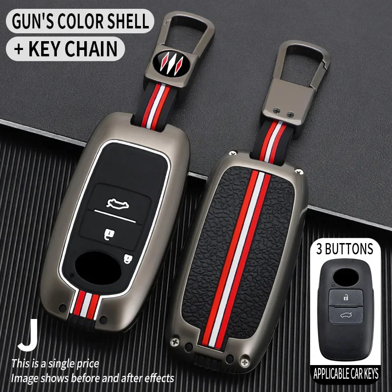 2 3 4 5 бутылок, металлический чехол для автомобильного ключа, чехол для Toyota Perodua Raize Rocky Sparky Malaysia, аксессуары для автомобильных ключей