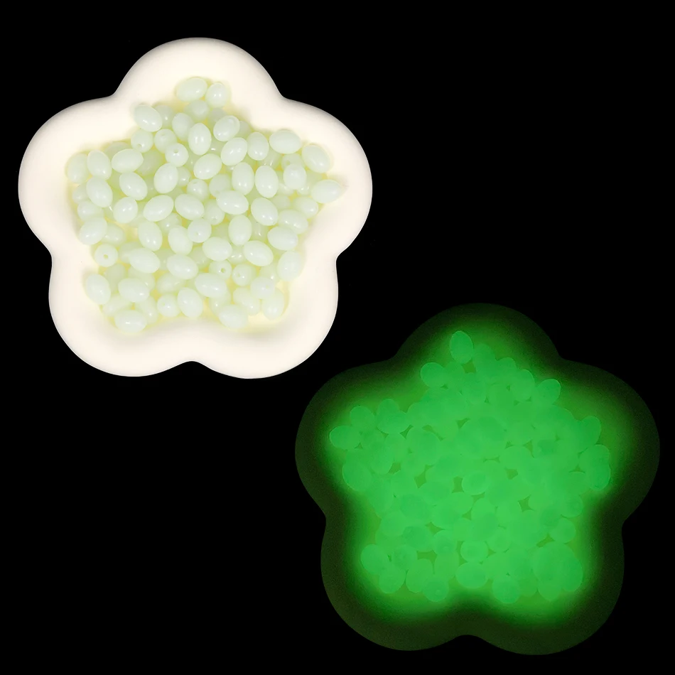 100 шт./коробка рыболовные пластиковые бусины овальной формы