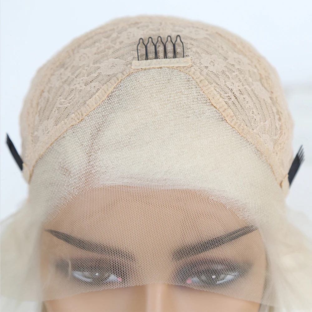 Парик женский Синтетический на сетке свободный с глубокой волной без клея