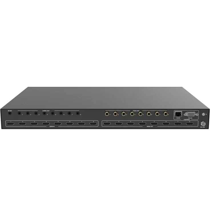 Фото Матричный HDMI-коммутатор 8x8 18 Гбит/с с функцией ARC, поддержка 4K2K с функцией понижения разрешения до 1080P для домашних кинотеатров №1