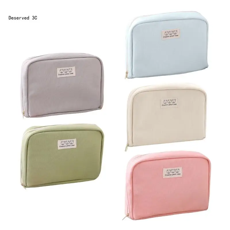 

R9CB Large Capacity Pencil Pencil Pouch Cute Pencil Bag Cosmetic Storage Bag