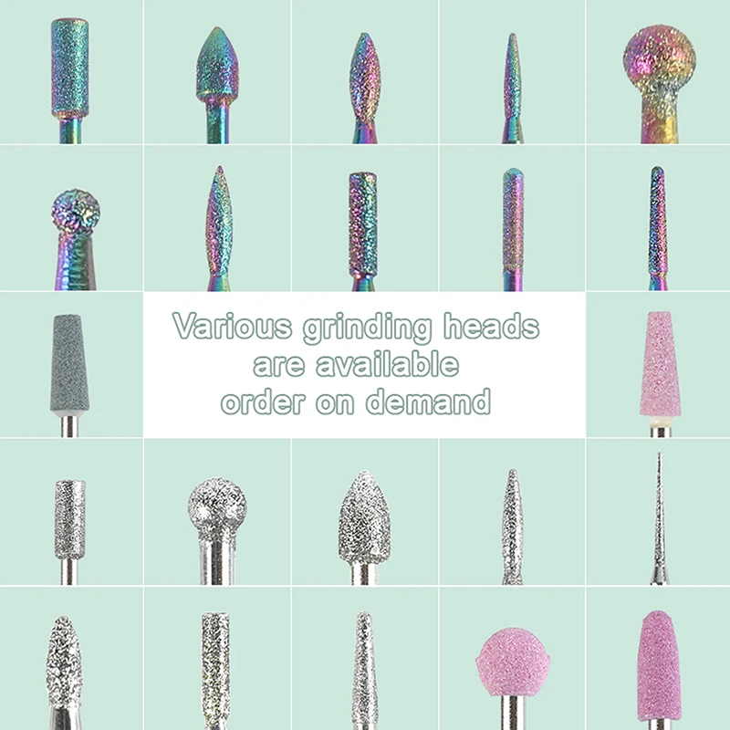 

10Pcs Cuticle Clean Carbide Nail Drill Bit Diamond Rotary Burrs Electric Nail File For Manicure Pedicure Tools
