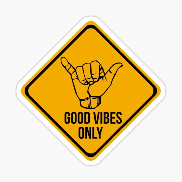 

Cool Shaka 5PCS Stickers for Bumper Cute Water Bottles Decor Art Car Funny Background Home Luggage Living Room Decorations