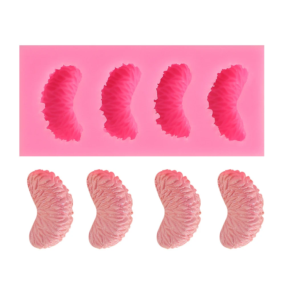 

4 Holes Orange Slice Silicone Cake Mold Fruit Model Chocolate Biscuit Candy Fondant Mould Cake Decorating Tools Bakeware