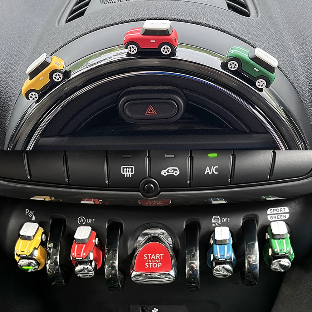 Подходит для BMW MINI Cooper Аксессуары Силиконовая Кнопка модели автомобиля декоративная крышка кнопки старт стоп наклейка мин F56