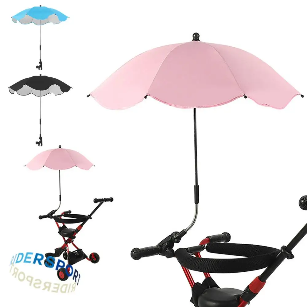 

Universal UV Sun Rain Protection Sunscreen Baby Pram Umbrella Adjustable Waterproof Infant Stroller Cover Sunshade Parasol