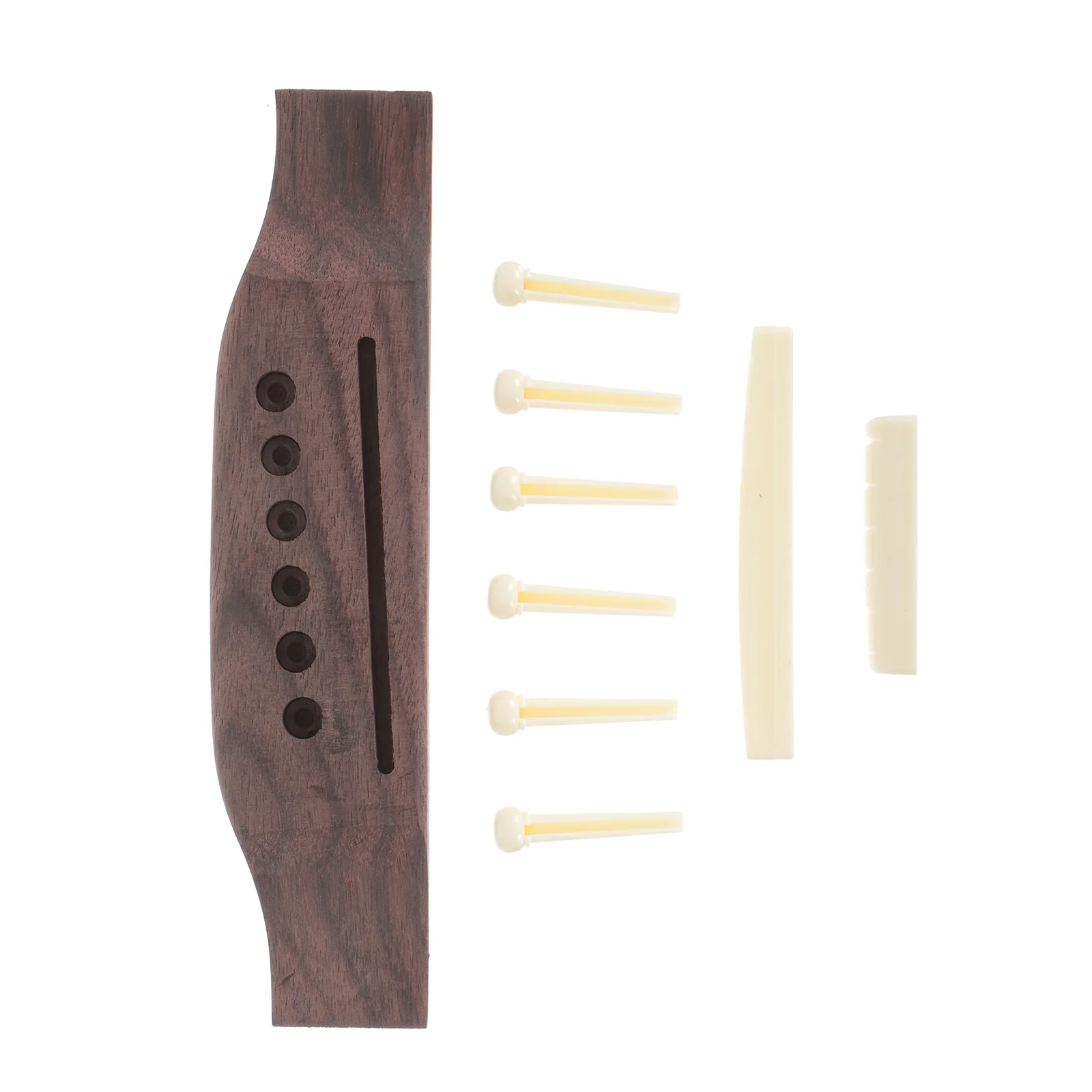 

6 Strings Guitar Replacement Parts Guitar Rosewood Saddle Guitar Bridge Needles Component Piano Code Accessories