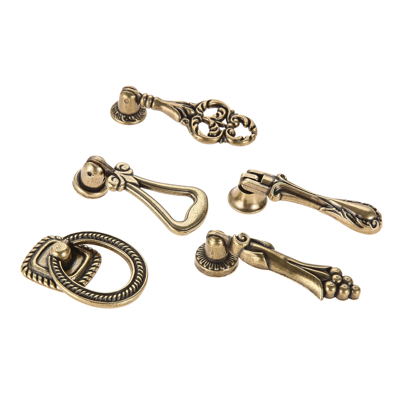 

1Pc Bronze Drawer Cabinet Knob Antique Brass Drop Pull Knob European Zinc Alloy Pull Cupboard Dresser Handle Knob