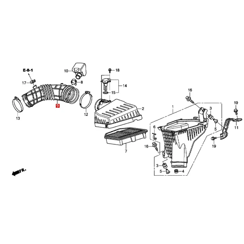 17228-R40-A00 подходит для Ho nd a 08-13 Ac co rd 2 4 воздухозаборник Резиновый Шланг Воздушный
