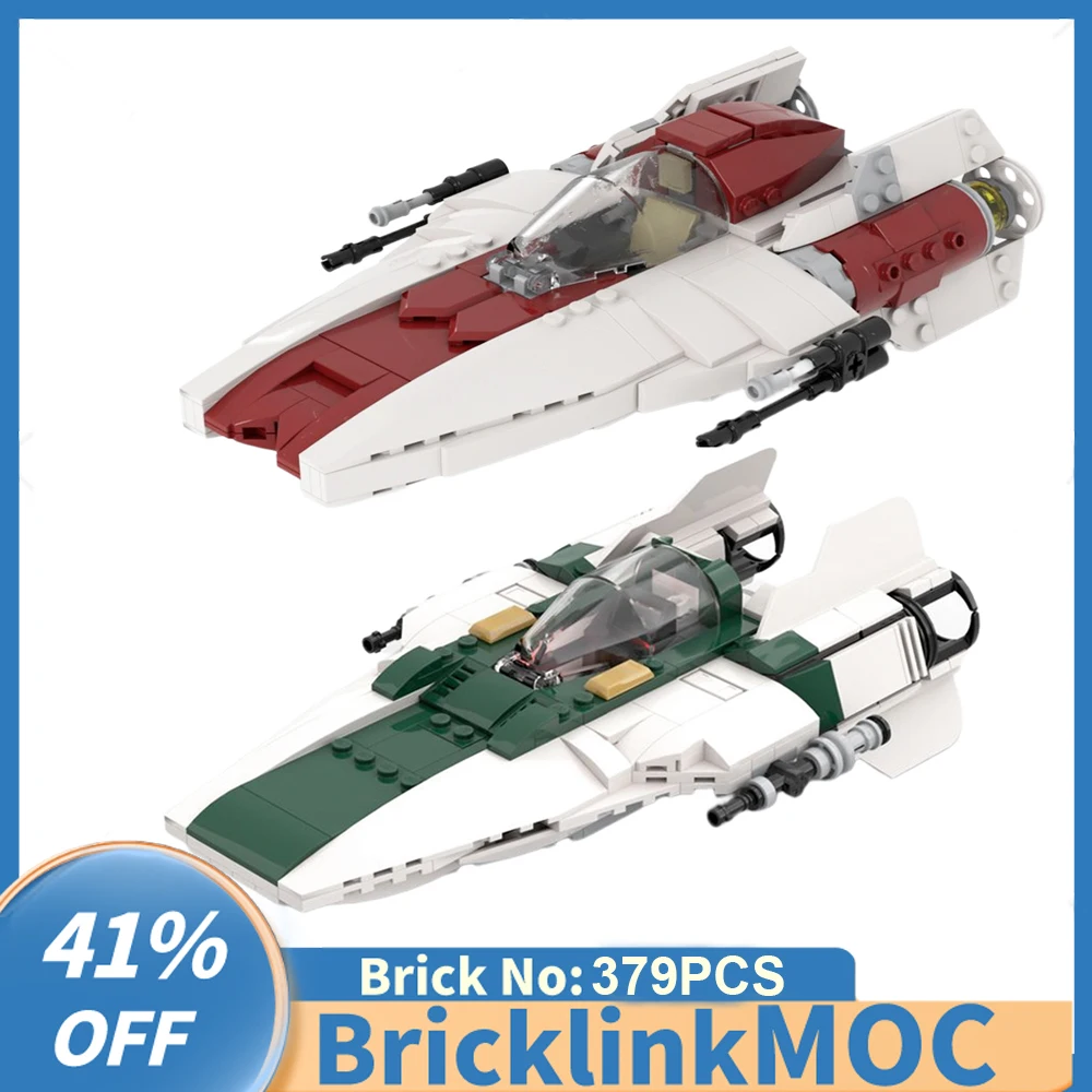 

Новинка, знаменитая серия космических фильмов, модель истребителя MOC A-wing, творческие идеи «сделай сам», детский подарок на день рождения, Рождественский строительный блок