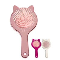 womens cute pink cat ear airbag comb massage air cushion comb anti static hair comb detangling hair brush styling tool