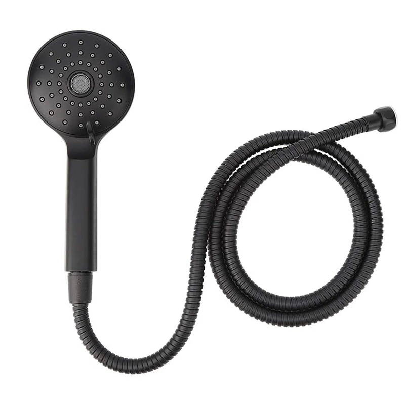 

Handheld Shower Head High Pressure Water-Saving Shower Head Black Shower Head With 1.5M Super Long Hose