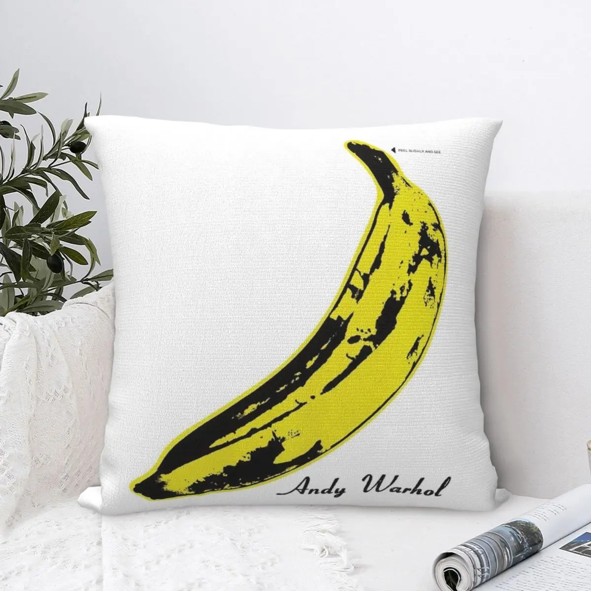 

Andy Warhol Banana Velvet Underground Square Pillowcase Cushion Cover Comfort Pillow Case Polyester Throw Pillow cover For Home