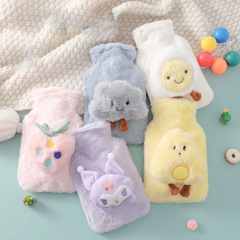 

New Kawaii Kuromi Hellokitty Sanrio New Cartoon Plush Hot Water Bag Cute Hand Warmer Detachable and Washable Warm Water Bag