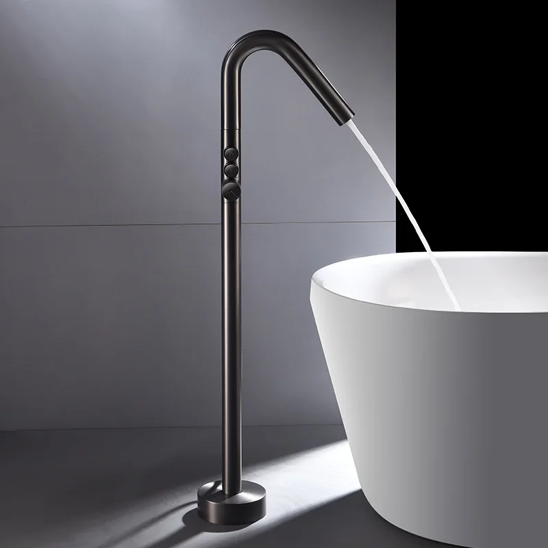 Европейский напольный смеситель для ванны цилиндрическая сторона вертикальная