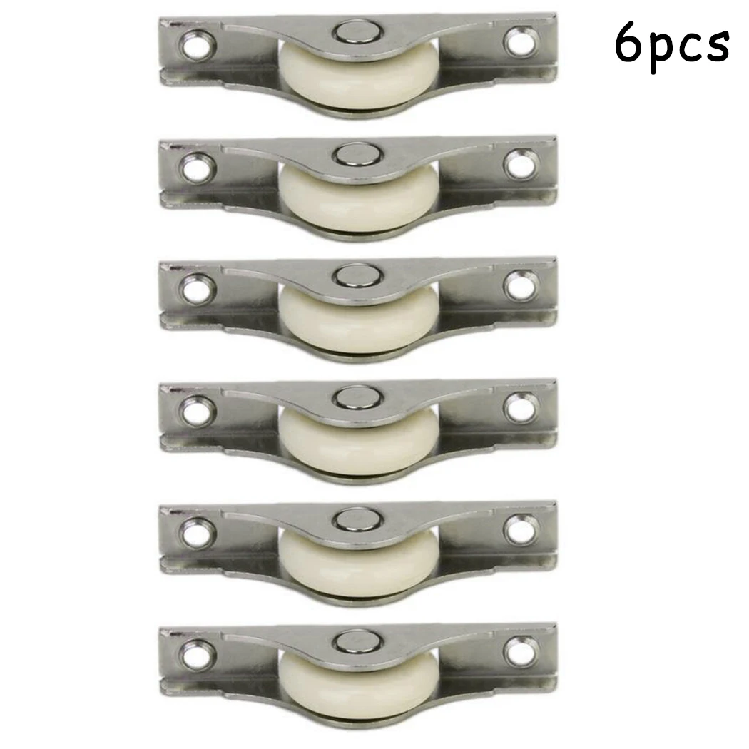6pcs Kitchen Wardrobe Sliding Door Roller Cabinet Casement Pulley Nylon Wheel Window Furniture Hardware |