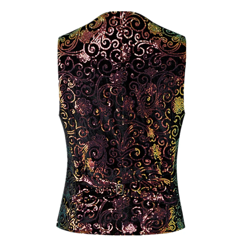 Черный мужской костюмный жилет однобортные жилеты с v-образным вырезом блестящий