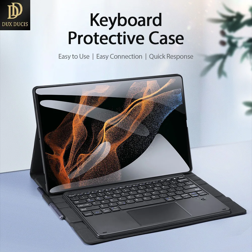 DUXDUCIS Wirless Keyboard Case For Samsung Tab S8 Ultra S8 S7 Plus S7 FE S6 Lite Keyboard Protective Leather Case Quick Response