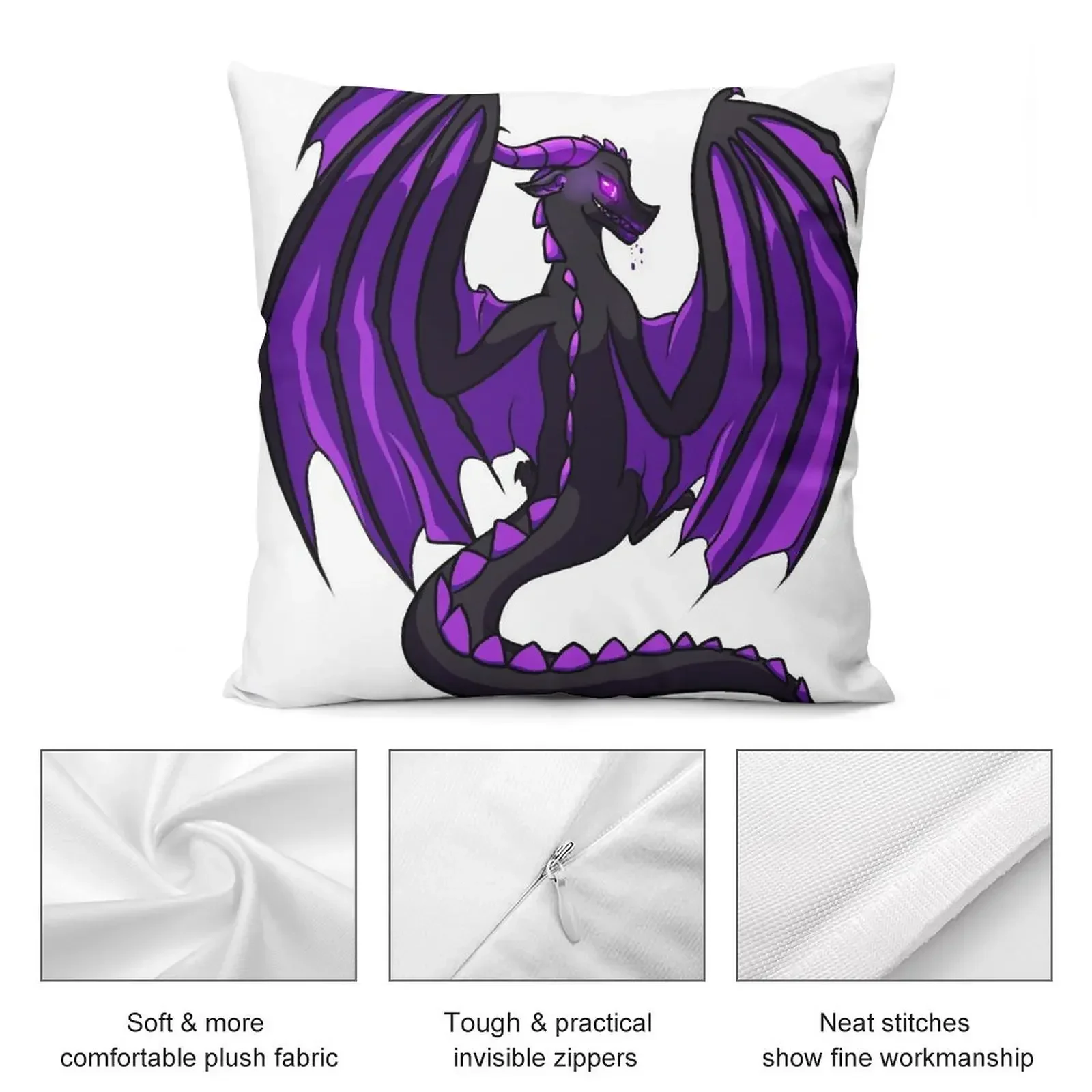 Эндер Дракон (безопасная версия) Декоративная наволочка для дивана Подушка