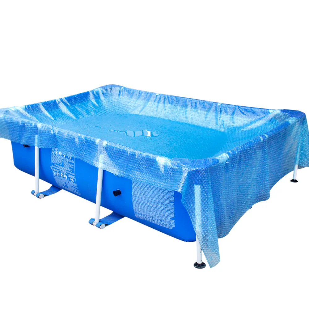 Cubierta de piscina Solar redonda/rectangular, película de burbuja de aislamiento térmico impermeable, paño Anti-UV a prueba de polvo para exteriores