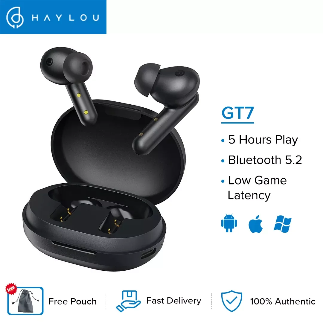 

Haylou GT7 Wireless Earphones TWS Fone Bluetooth AAC Game Headphones Call Noise Cancellation Low-latency Headset for IOS Android