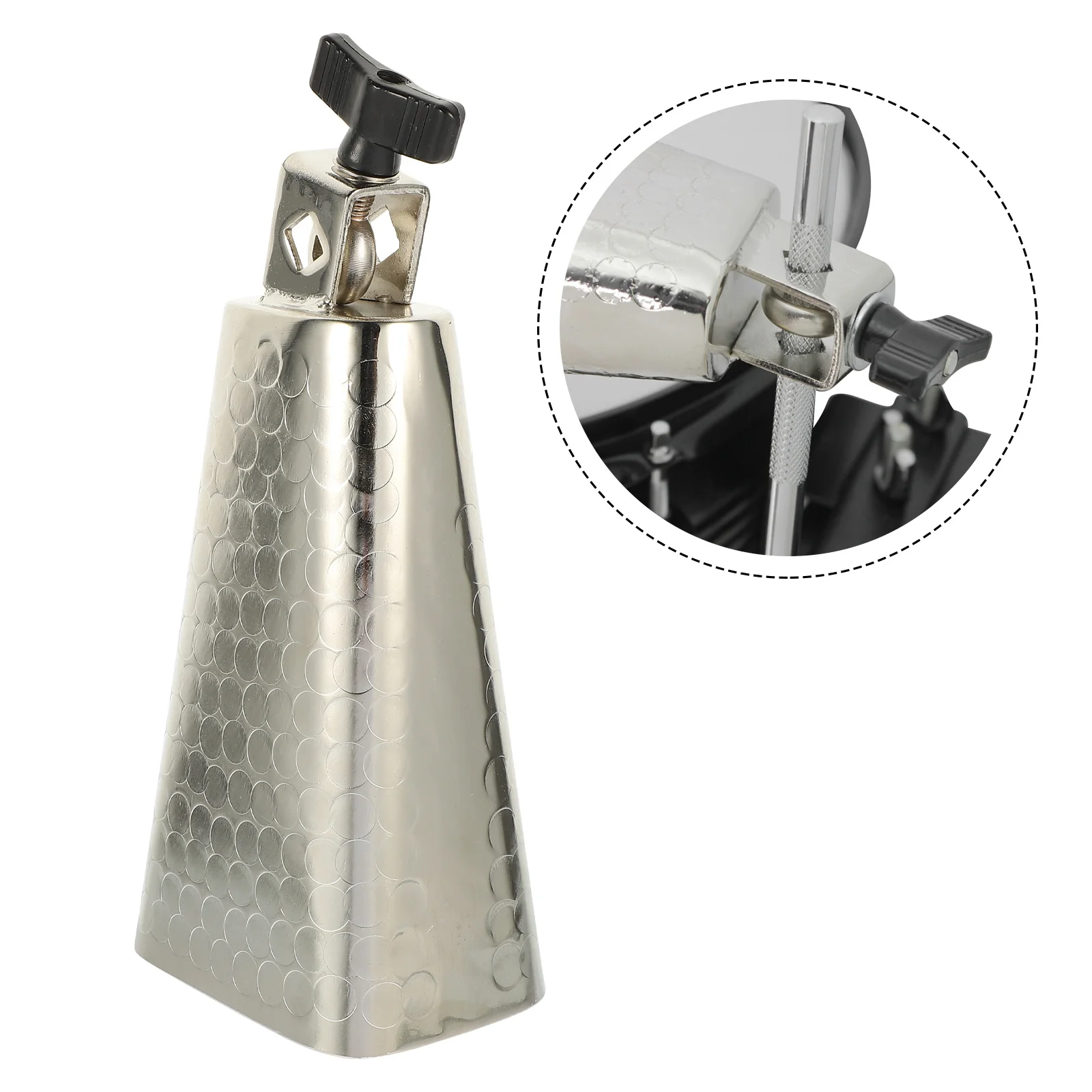 

Durable Multifunctional Sturdy Useful Steel Alloy Cowbell Educational Musical Cheering Singing Bell Instrument Accessory