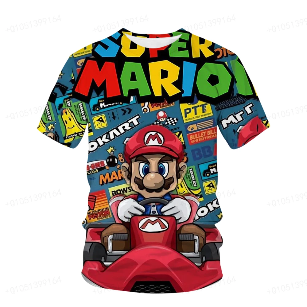 

Детская футболка с принтом игры Super Mario Bros, детская мультяшная Одежда для мальчиков, топы, футболки для мальчиков, футболки с Луиджи Марио, детские футболки с коротким рукавом
