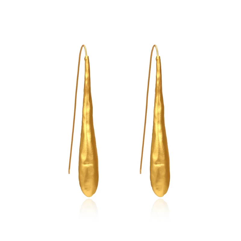 

Trendy Jewelry Metal Drop Earrings For Women Female Elegant Temperament Gold Color Matte Dangle Earrings For Party Gifts
