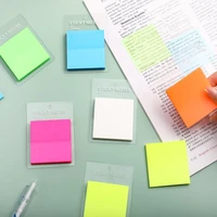 50sheets transparent sticky notes waterproof colorful clear memo pad posted it self adhesive memo message reminder office school