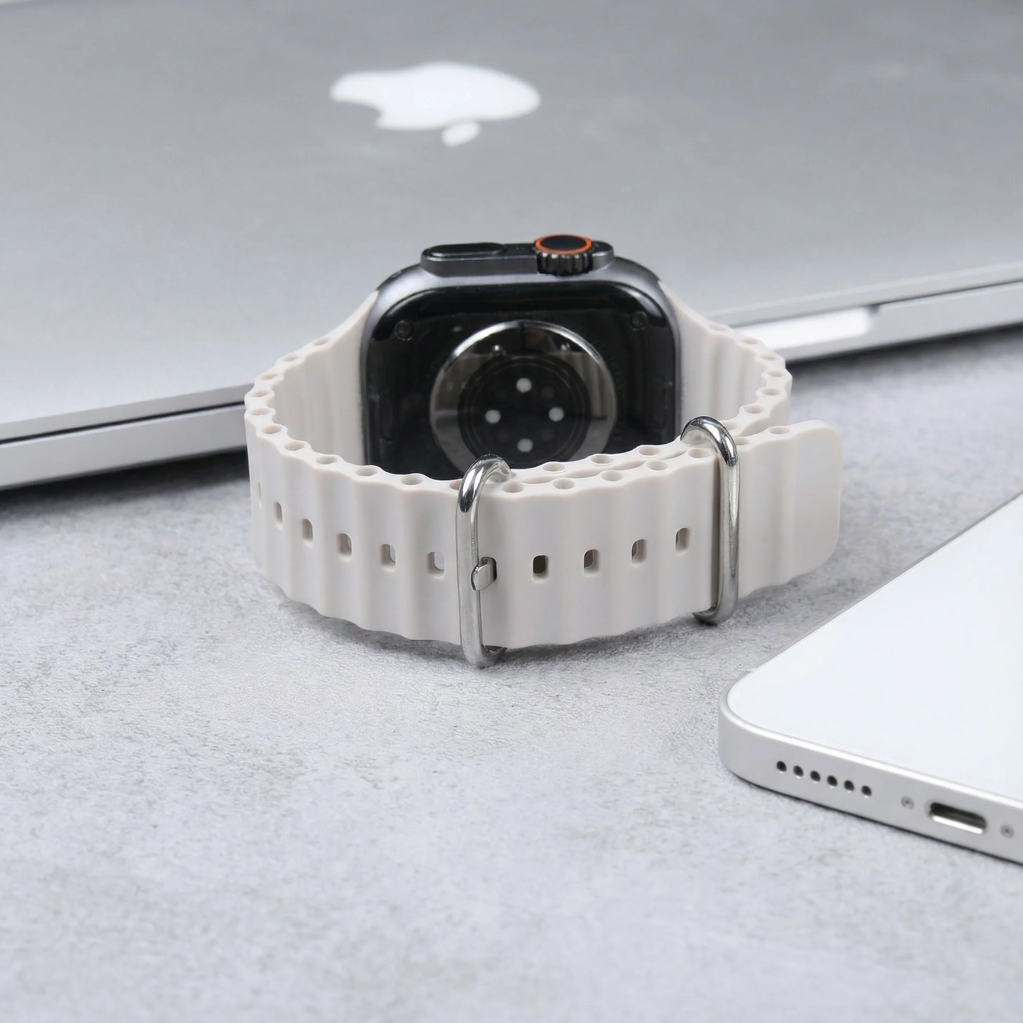 Фото Ремешок Ocean Band для Apple Watch Ultra 3, 2-в-1, 49 мм, 45 мм, 46 мм, 42 мм, 44 мм, 40 мм, силиконовый спортивный браслет для серий 11, 10, 9, 7, 8, 6, 5, SE №3