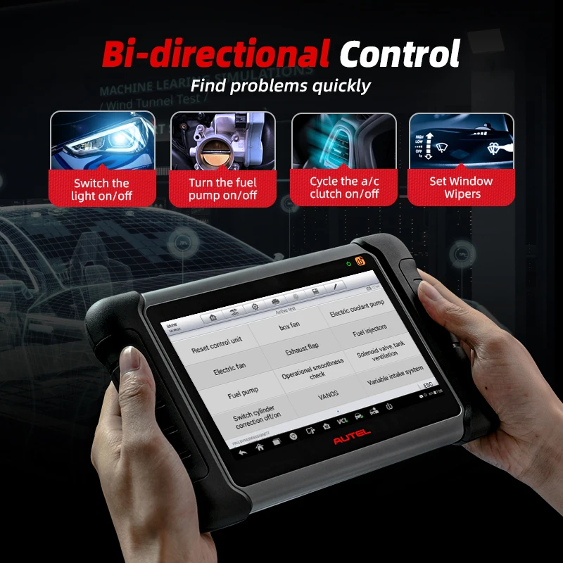 Фото Autel MaxiCOM MK808S автомобильный диагностический инструмент OBD2 сканер двунаправленный контроль Диагностика автомобильные инструменты TPMS считыватель кодов №4