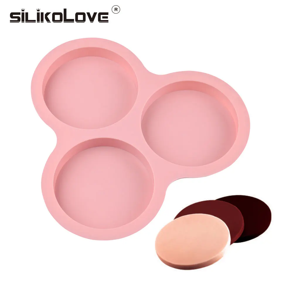 

SILIKOLOVE Round Disc Cookie Moulds Chocolate Biscuit Mold Silicone Candy Molds Baking Tools