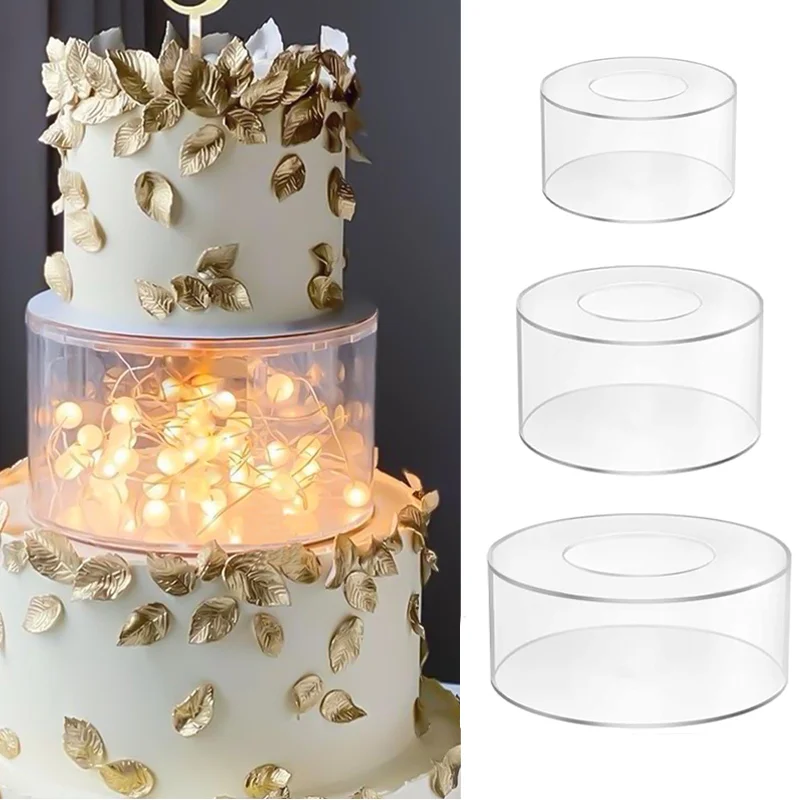 

Acrylic Cake Display Board Square Round Cake Edge Smoother Scraper Tray DIY Cake Refillable Board Base Clear Cake Stand Tools