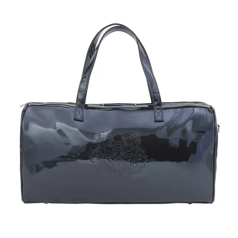 

Luxury Women's Shinny Leather PVC Weekender Travel Duffel Bag