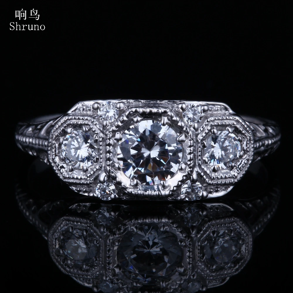 

Женское Обручальное Кольцо Shruno, однотонное обручальное кольцо из белого золота 14 к 10 к с фианитом класса ААА, превосходное Ювелирное Украше...