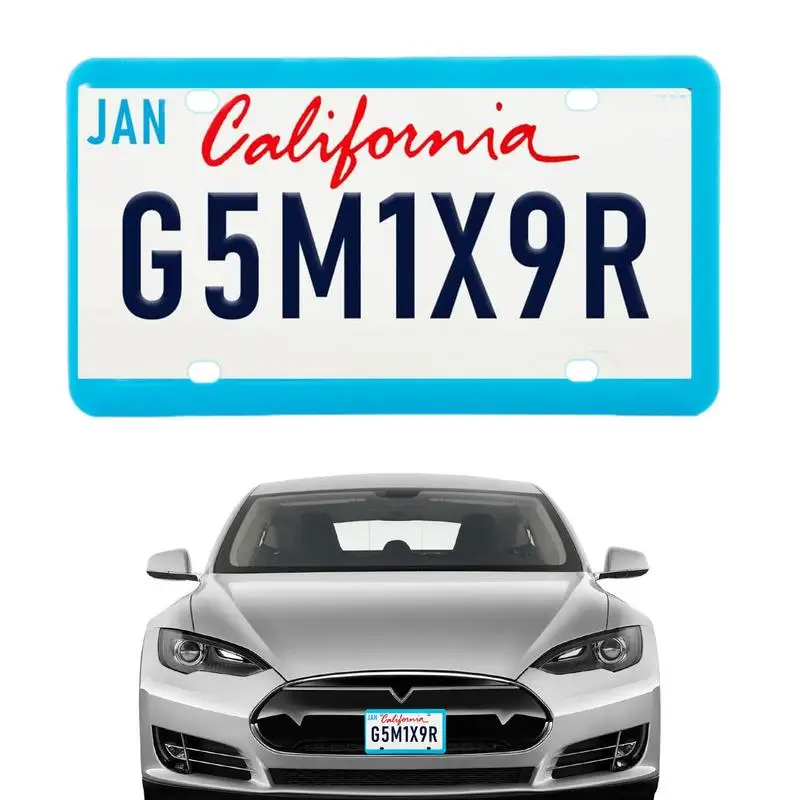 

Car License Bracket Holder Silicone Frame Covers For US Car Rust Resistant US Car Black License Plate Holders Brackets For Men