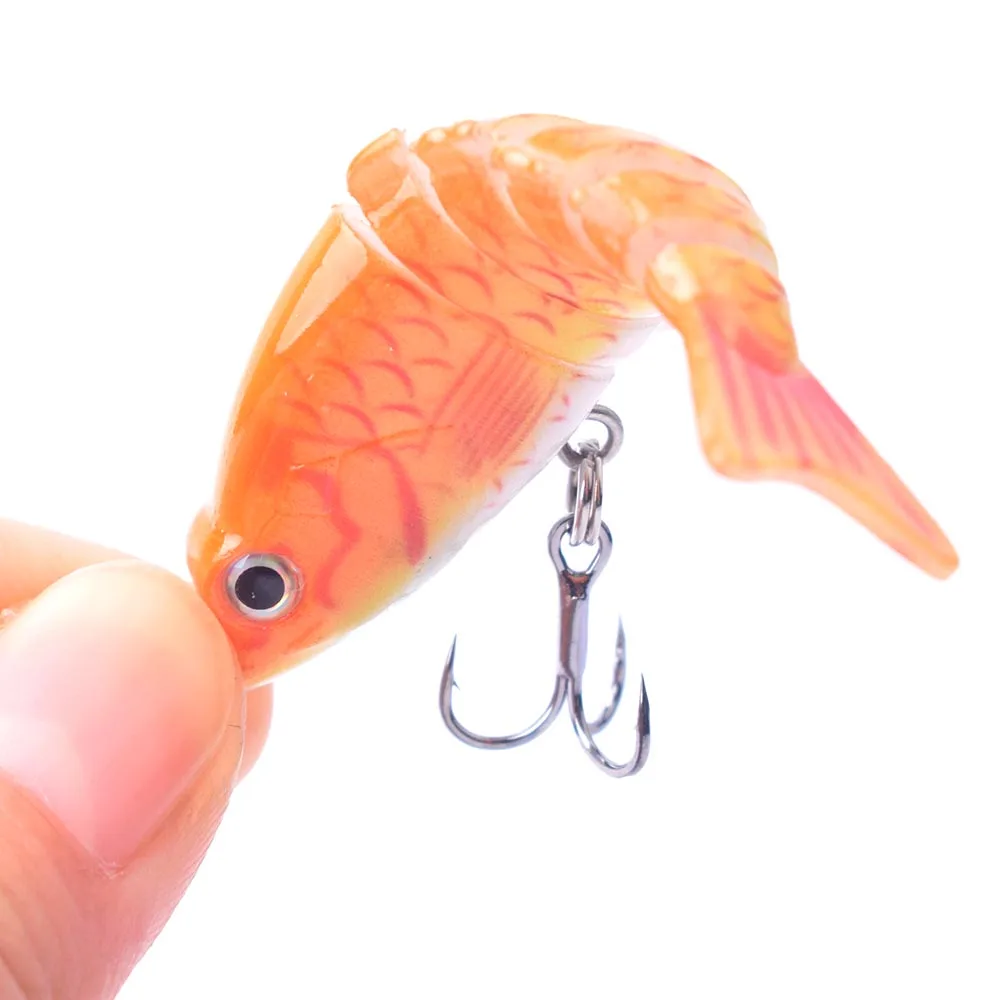 

6cm 5g Suber Mini Swimbait Multi Jointed Fishing Lures Sinking 6 Section Sharp Treble Hooks Pesca Wobbler Trout Shad Bass 3D Eye