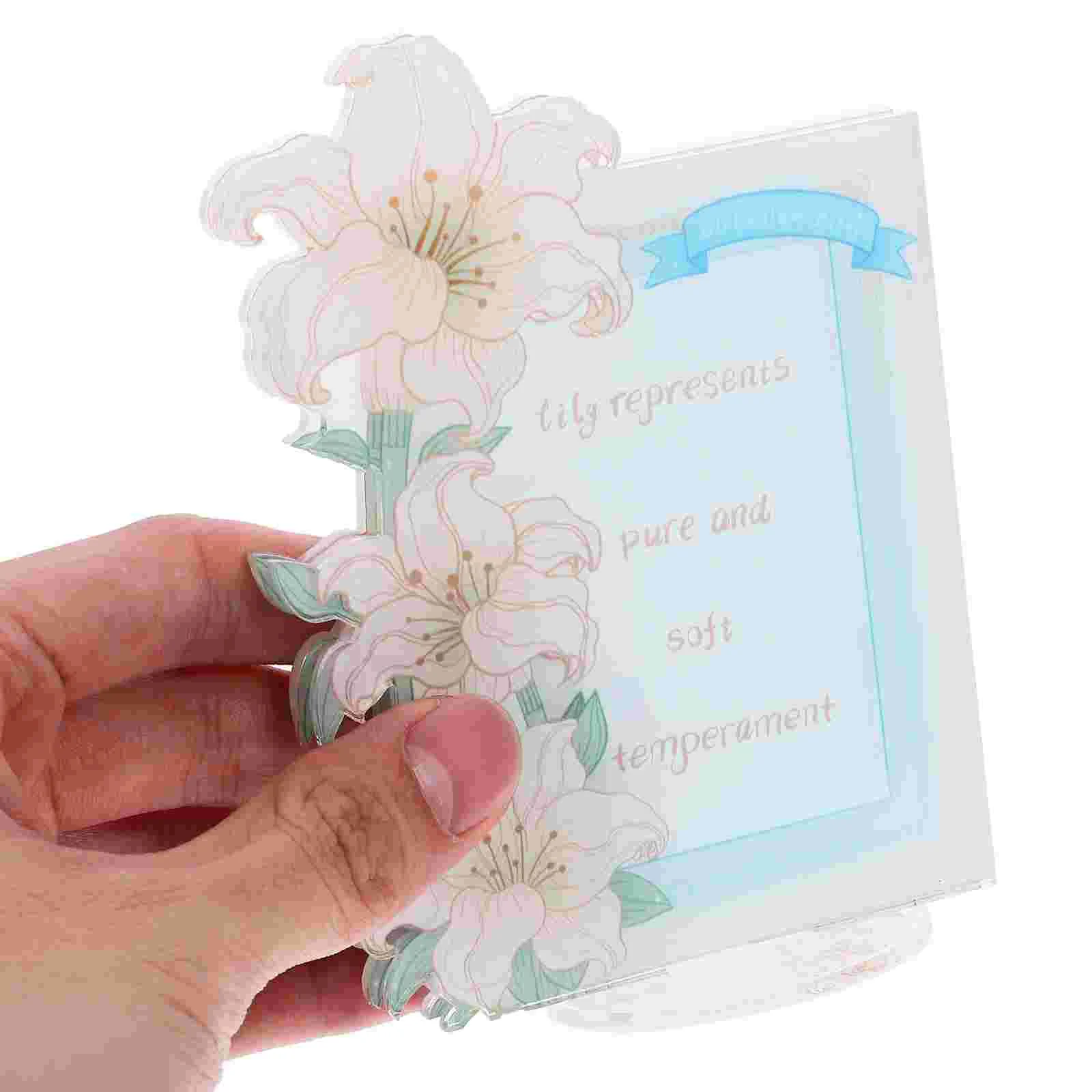 Рамка для фотографий с лилией изысканное хранилище бытовой акриловый винтажный